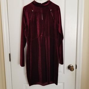 Red Velvet Bodycon Dress.